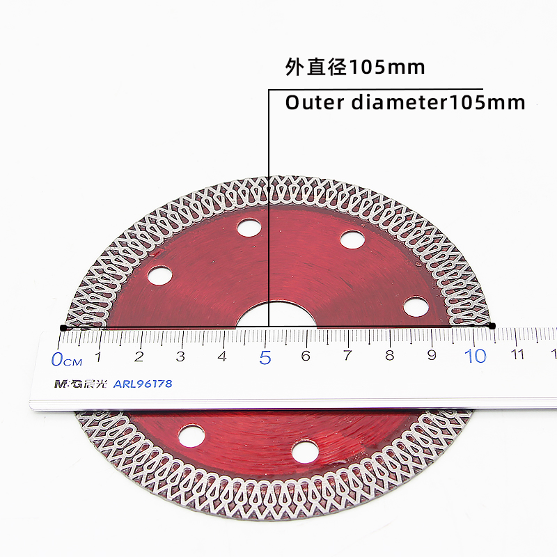 105 Mesh Corrugated Ceramic Sheet Transparent Red