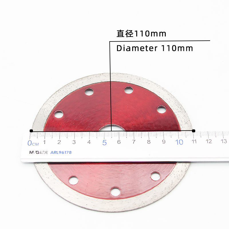 110 Continuous Tooth Transparent Red