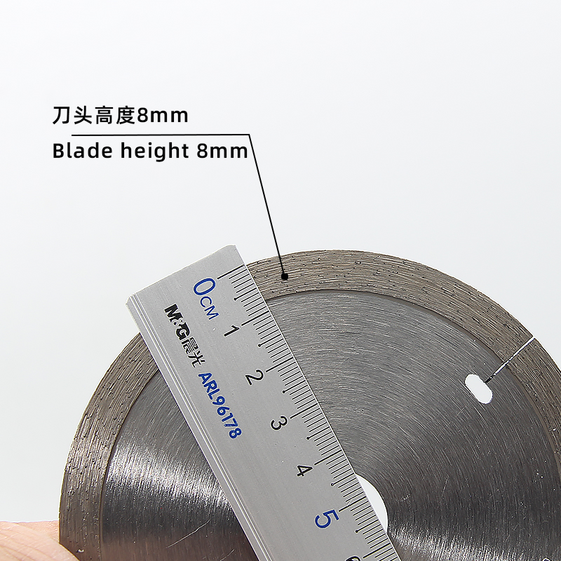 110 Continuous toothed diamond saw blades with silent cutting grooves