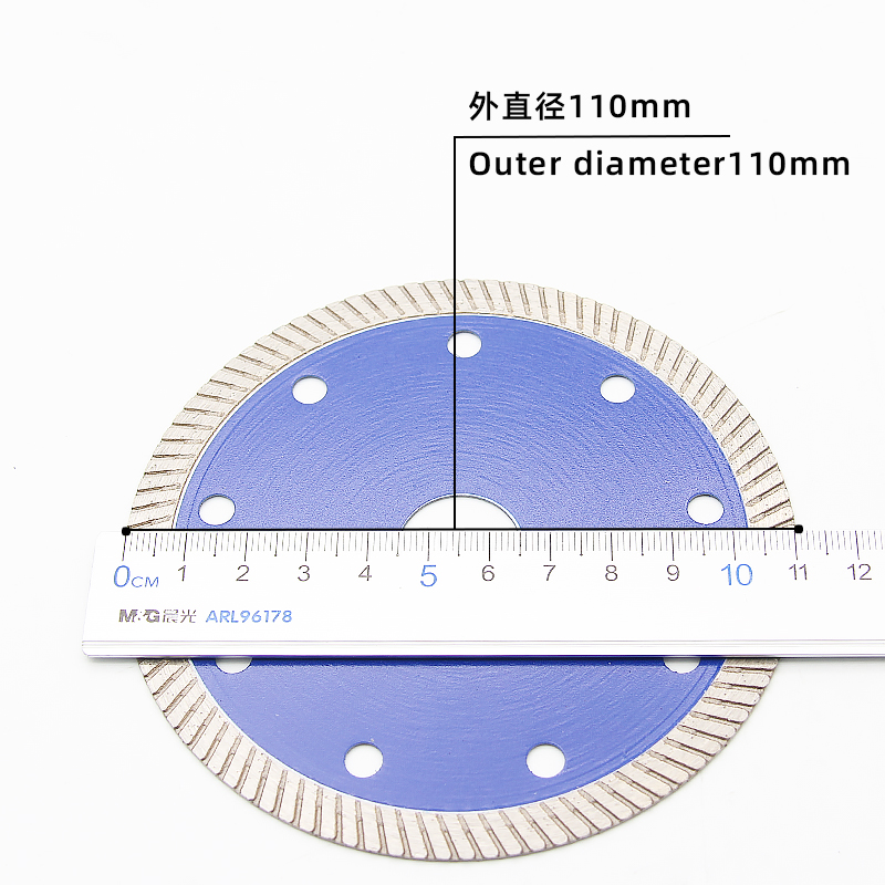 110 Blue Ceramic Cutting Blades with Corrugated Teeth