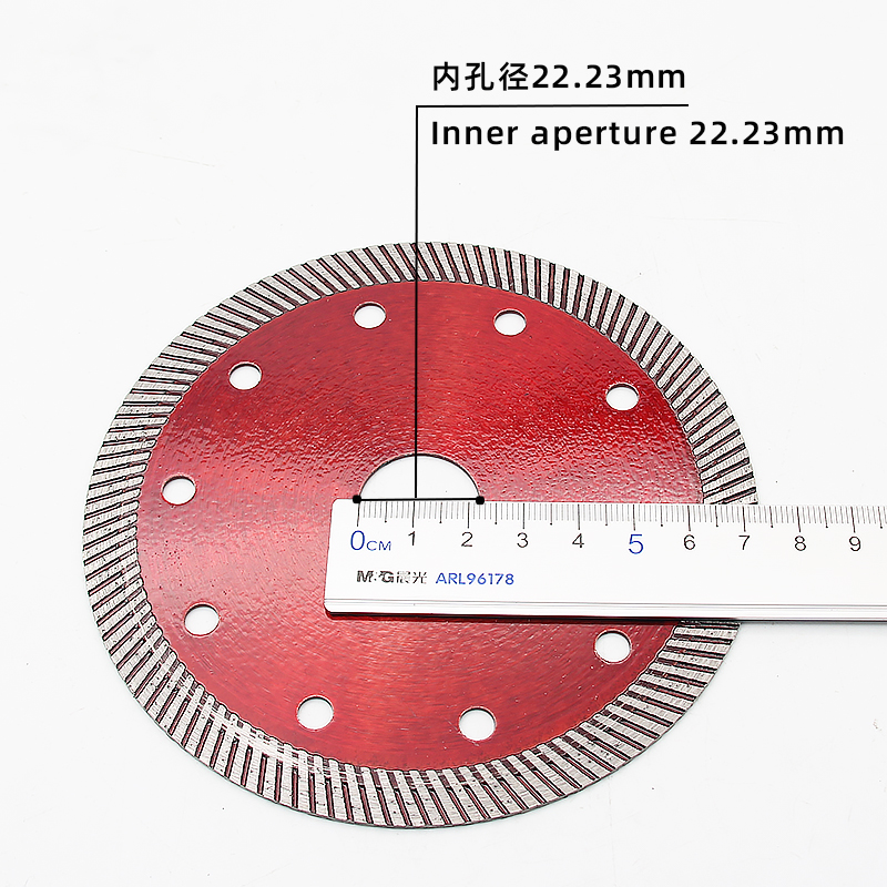 125 Small Ripple Clear Red Tile Cutting Blade