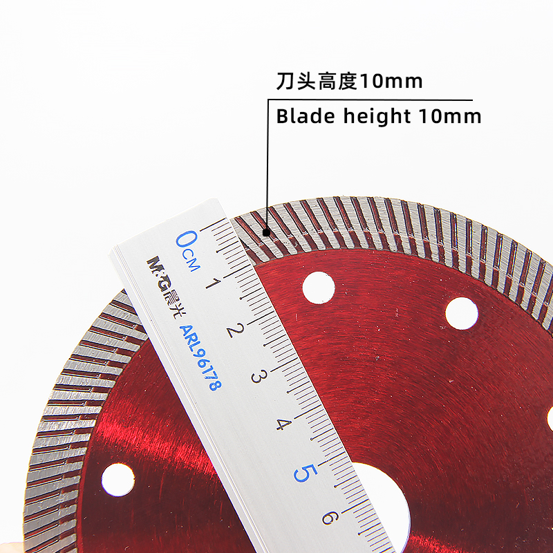 125 Small Ripple Clear Red Tile Cutting Blade