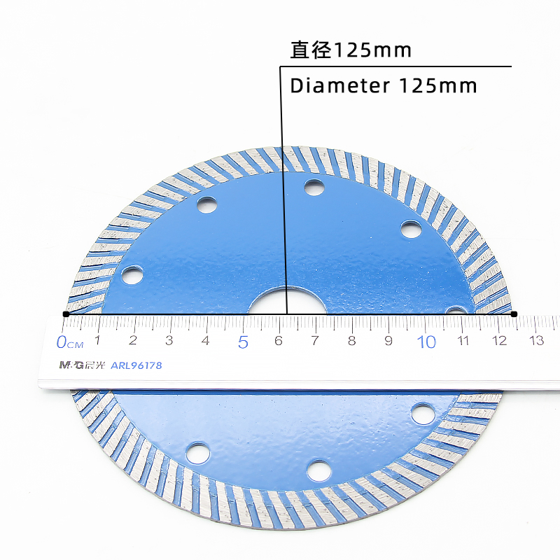 125 Corrugated teeth stone tile universal cutting blade