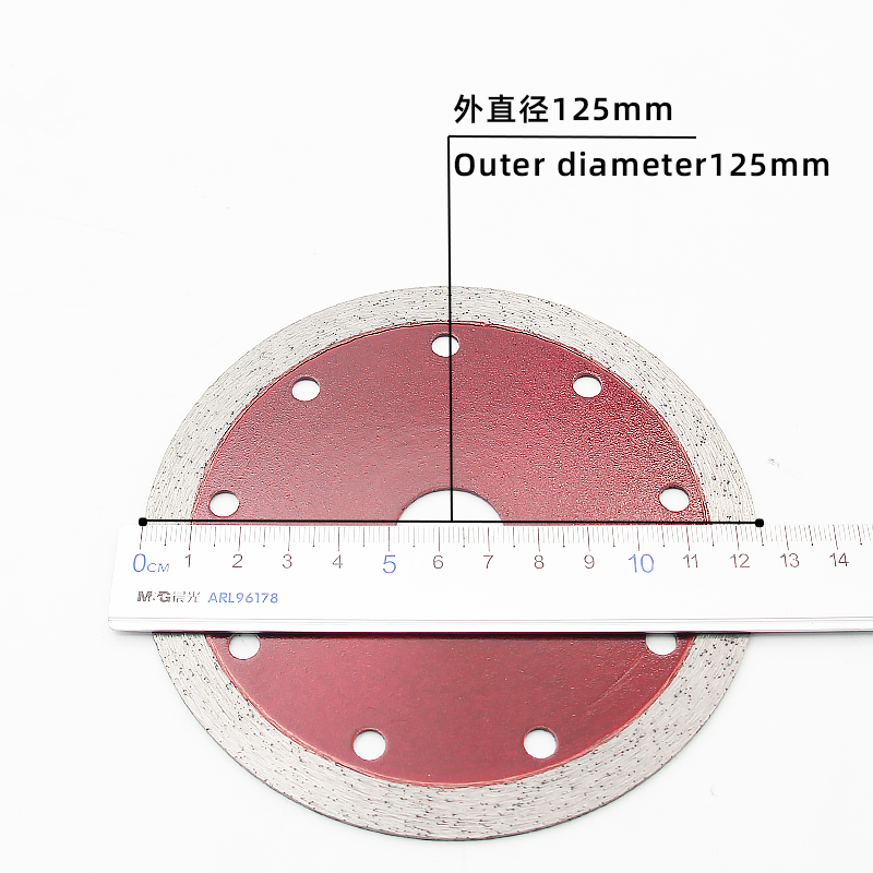 125 Continuous Tooth Transparent Red Customized in Small Quantities