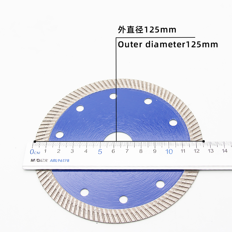 125 Small Ripple Ceramic Cutting Blade Bit 10mm High