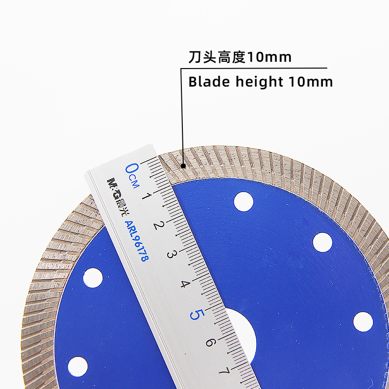 125 Small Ripple Ceramic Cutting Blade Bit 10mm High