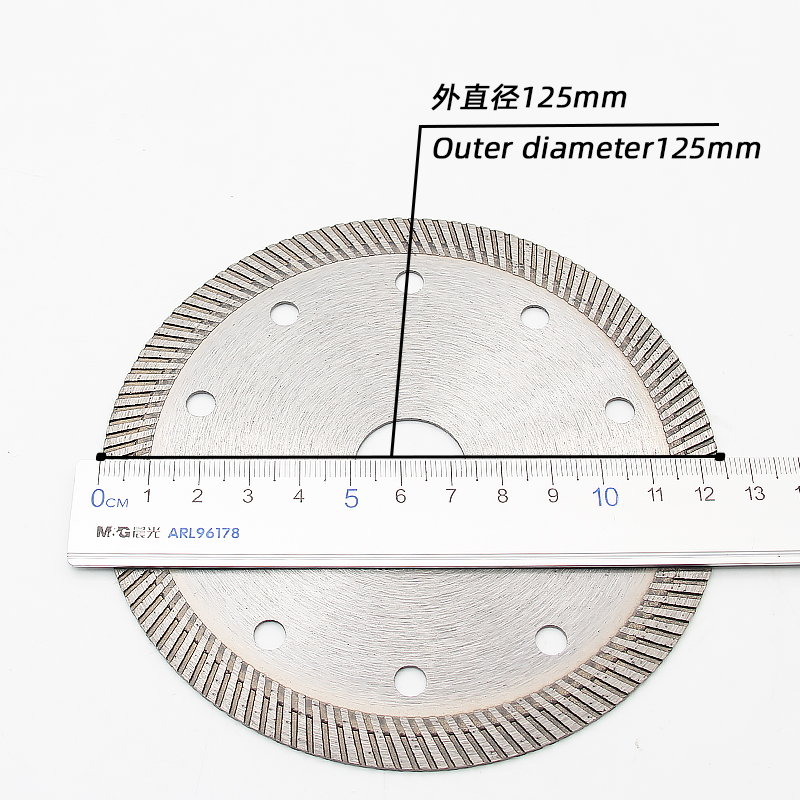 125 Ultra-thin ceramic diamond cutting discs corrugated teeth